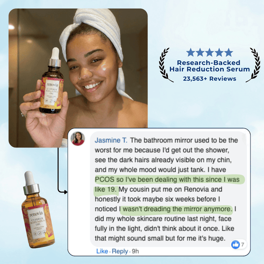 Renovia™ Cyperus Rotundus Skin Serum | Stop Unwanted Hair Growth Naturally