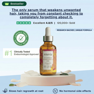 Renovia™ Cyperus Rotundus Skin Serum | Stop Unwanted Hair Growth Naturally