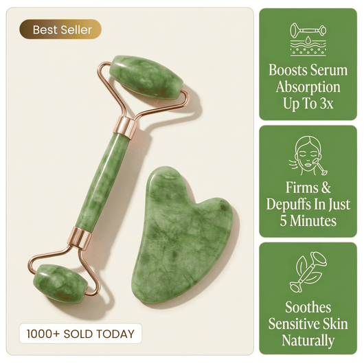 Renovia SmoothStone™ Duo - Jade Roller & Gua Sha Facial Set